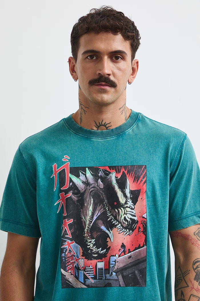 Medicine T-shirt męski bawełniany turkusowy RW26-TSM404
