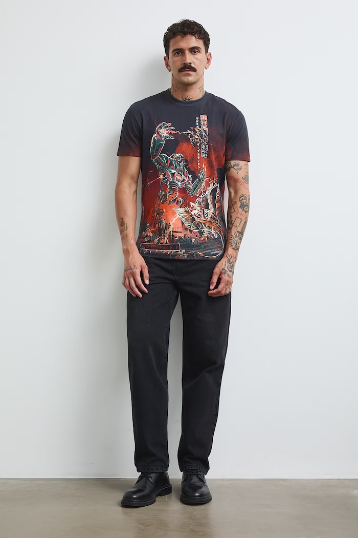 Medicine T-shirt męski bawełniany z elastanem multicolor RW26-TSM406