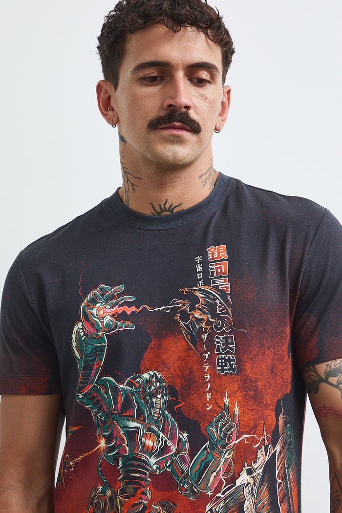 T-shirt męski bawełniany z elastanem Medicine RW26-TSM406 multicolor