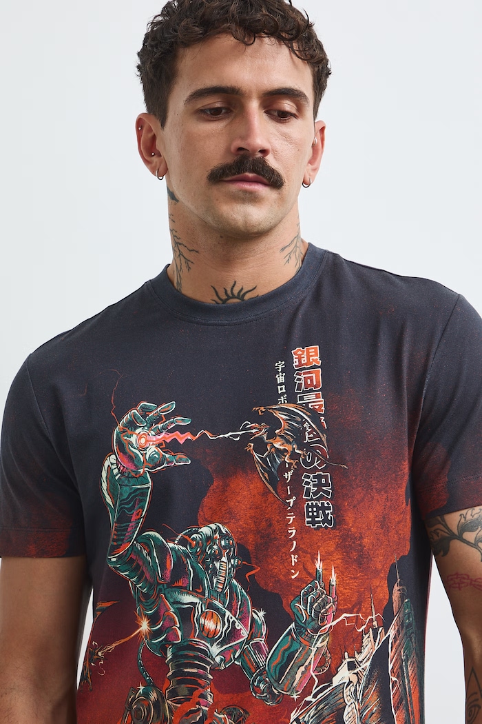T-shirt męski bawełniany z elastanem Medicine RW26-TSM406 multicolor