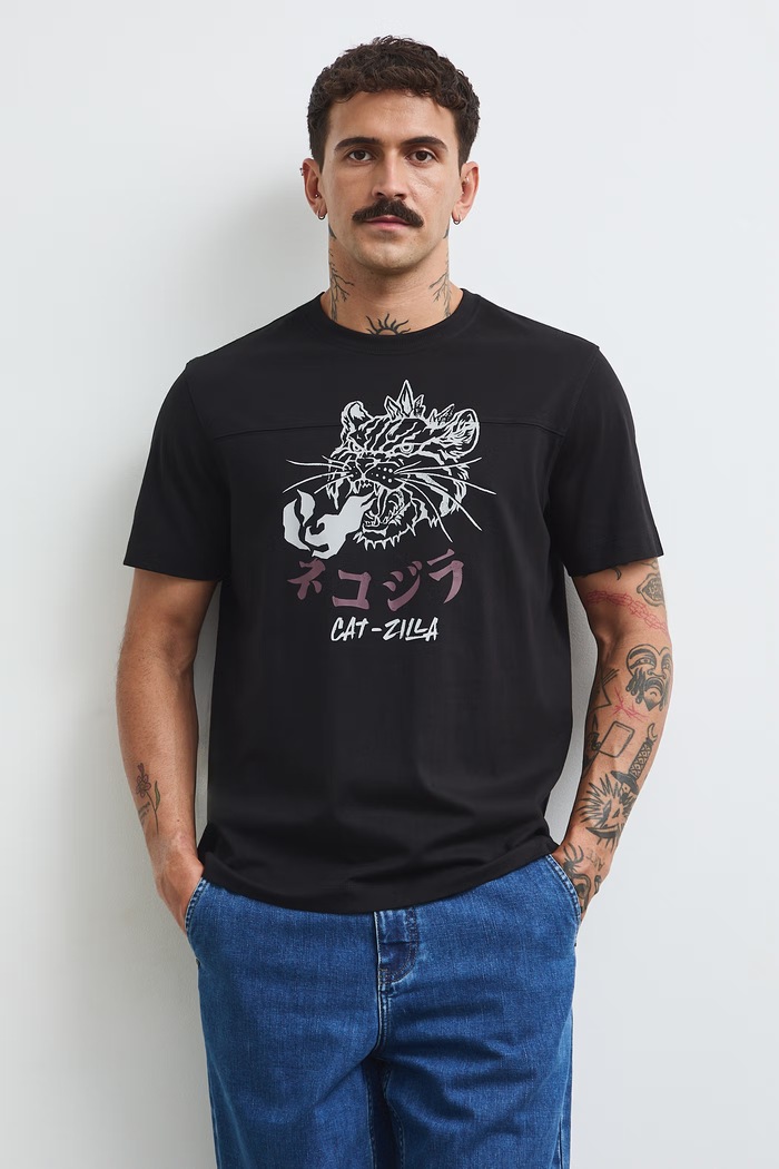 Medicine T-shirt męski bawełniany RW26-TSM407 czarny RW26