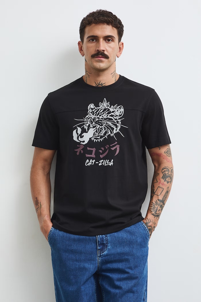 Medicine T-shirt męski bawełniany RW26-TSM407 czarny RW26