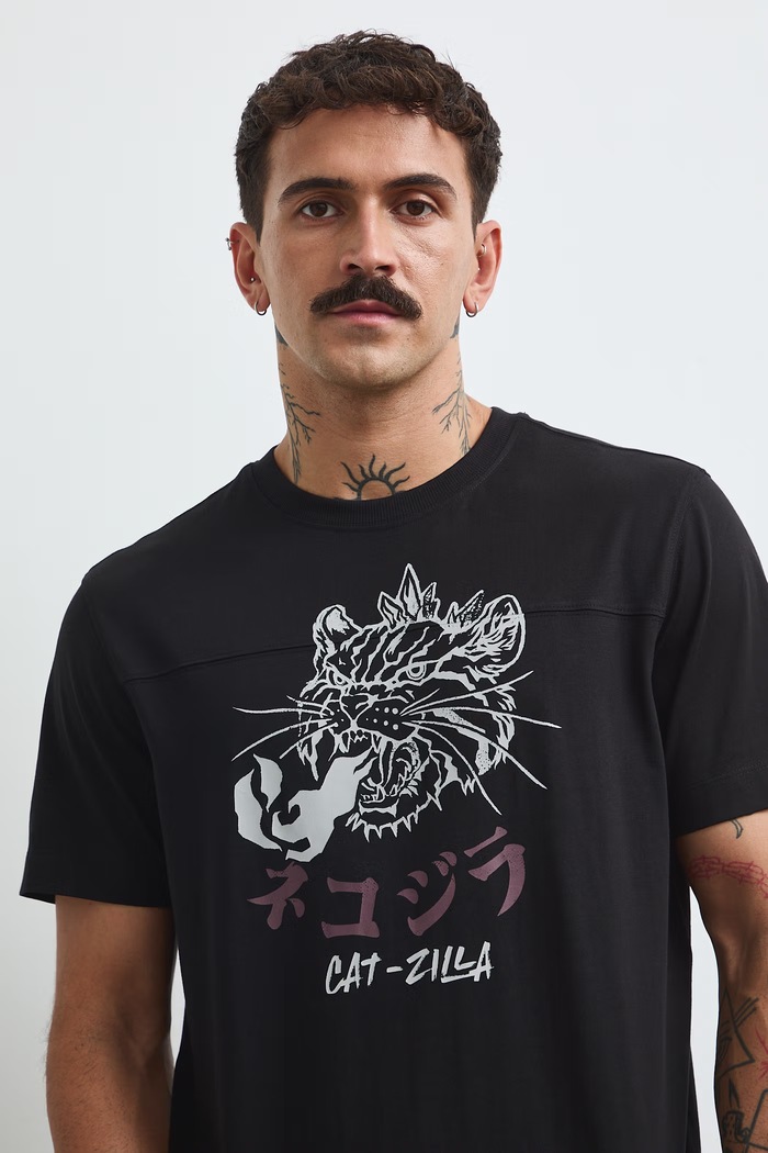 Medicine T-shirt męski bawełniany czarny RW26-TSM407