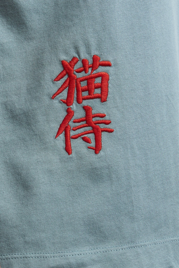T-shirt męski bawełniany z nadrukiem zielony RW26-TSM408