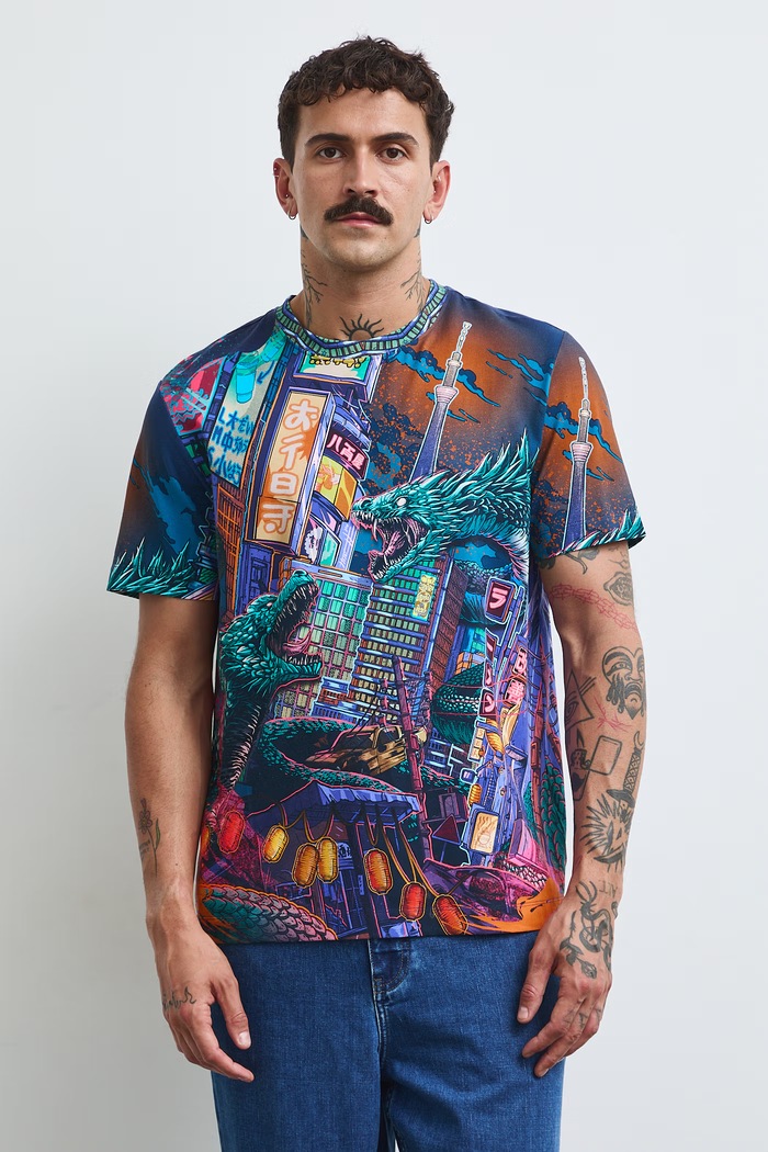 Medicine T-shirt męski bawełniany z elastanem RW26-TSM409 multicolor RW26