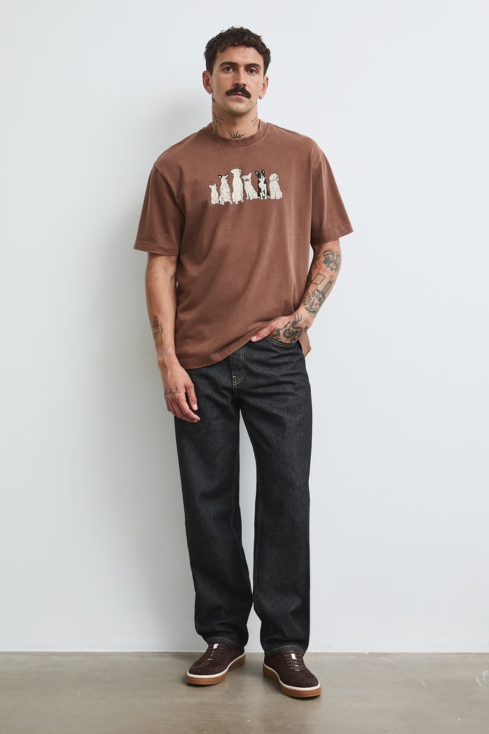 Odzież T-shirt męski bawełniany z kolekcji Adela Madej x Medicine RW26-TSM480 brązowy