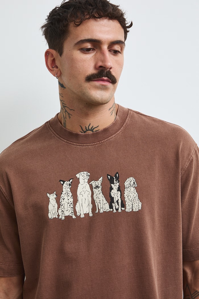 T-shirt męski bawełniany z kolekcji Adela Madej x Medicine brązowy RW26-TSM480