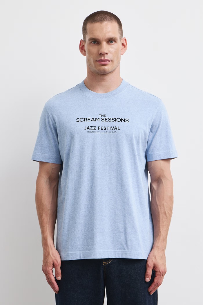Odzież Medicine T-shirt męski bawełniany RW26-TSM503 niebieski