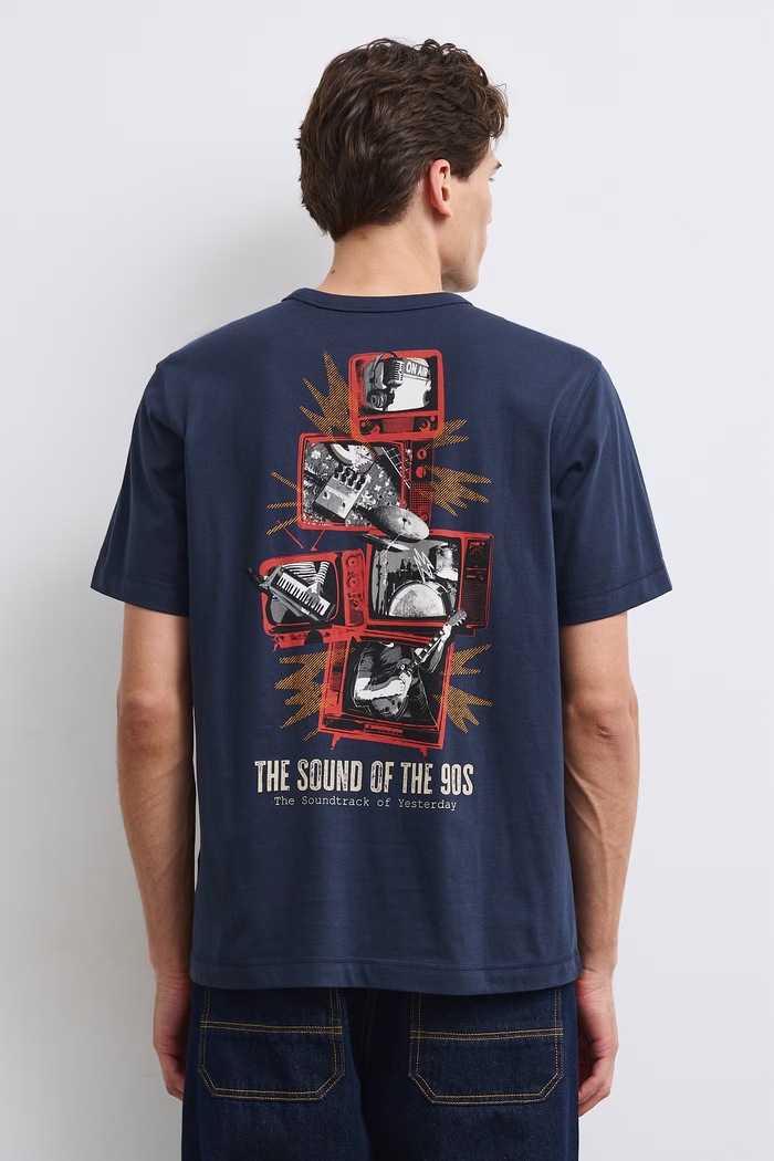 T-shirt męski bawełniany Medicine RW26-TSM504 granatowy