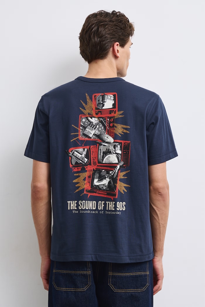 T-shirt męski bawełniany Medicine RW26-TSM504 granatowy