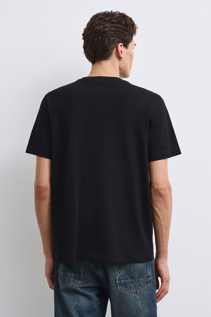 Odzież T-shirt męski bawełniany z nadrukiem RW26-TSM508 czarny