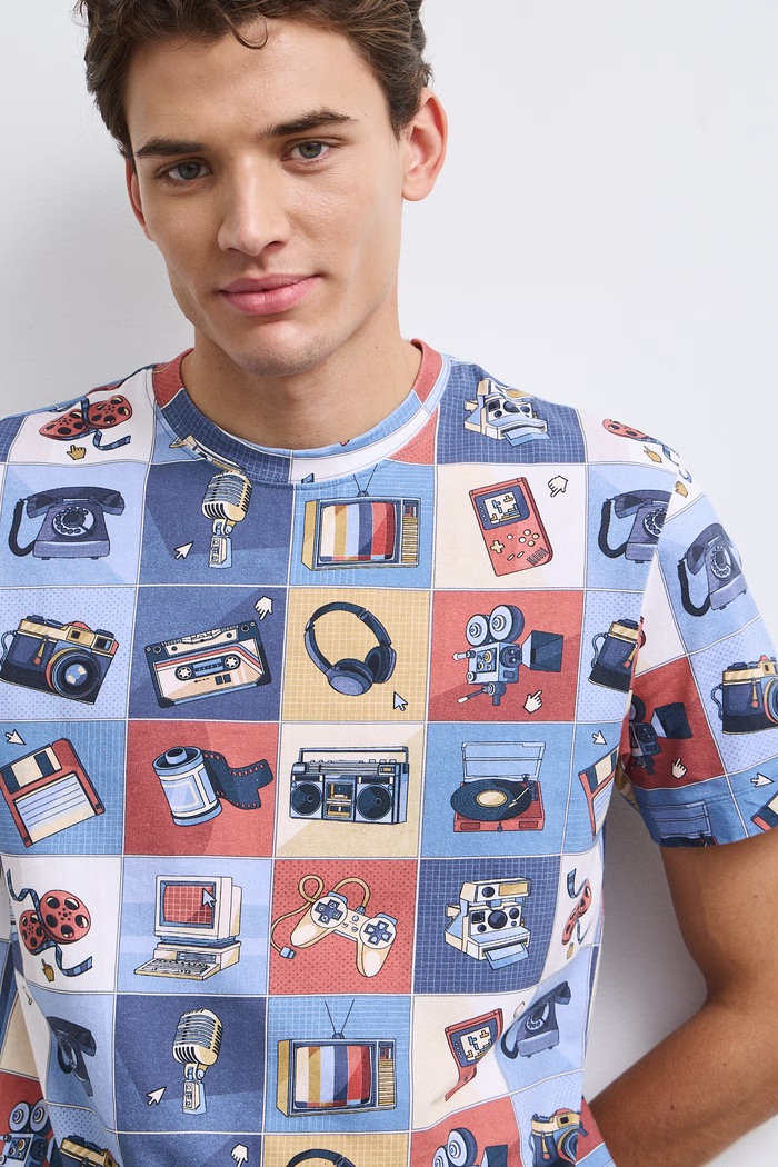 T-shirt męski bawełniany z elastanem Medicine RW26-TSM510 multicolor