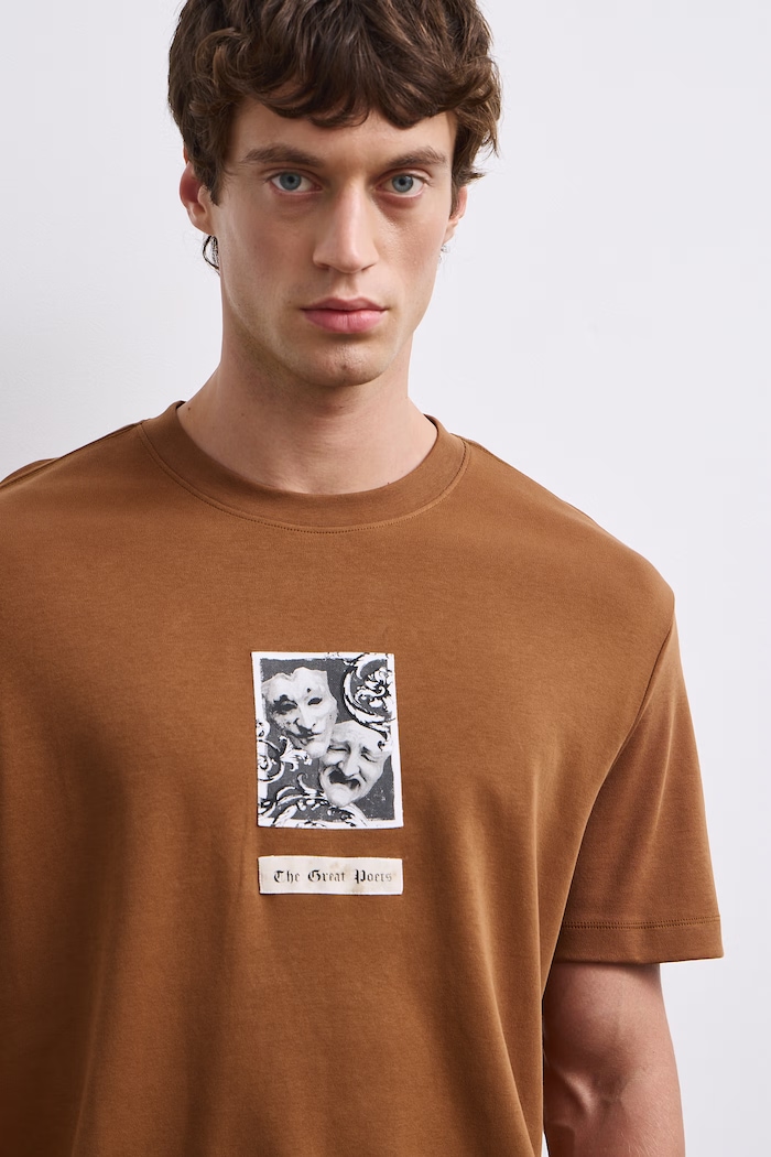 T-shirt męski bawełniany Medicine brązowy RW26-TSM601