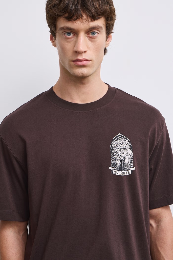 T-shirt męski bawełniany Medicine brązowy RW26-TSM602