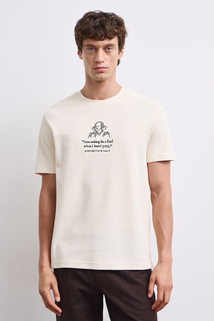 Medicine T-shirt męski beżowy RW26-TSM603