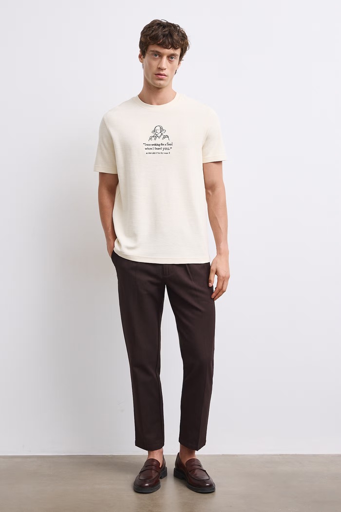 Medicine T-shirt męski RW26-TSM603 beżowy RW26