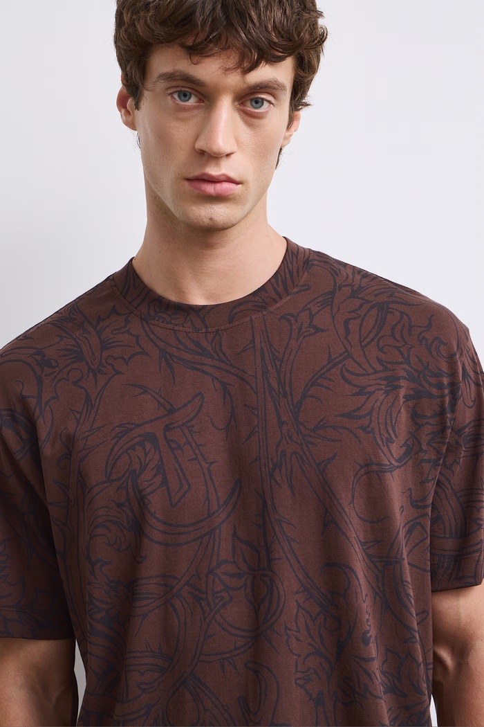 T-shirt męski bawełniany Medicine brązowy RW26-TSM604