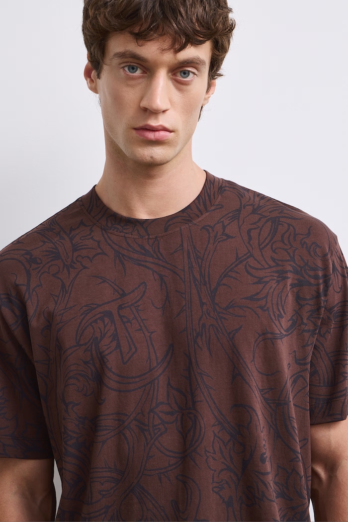 T-shirt męski bawełniany Medicine brązowy RW26-TSM604