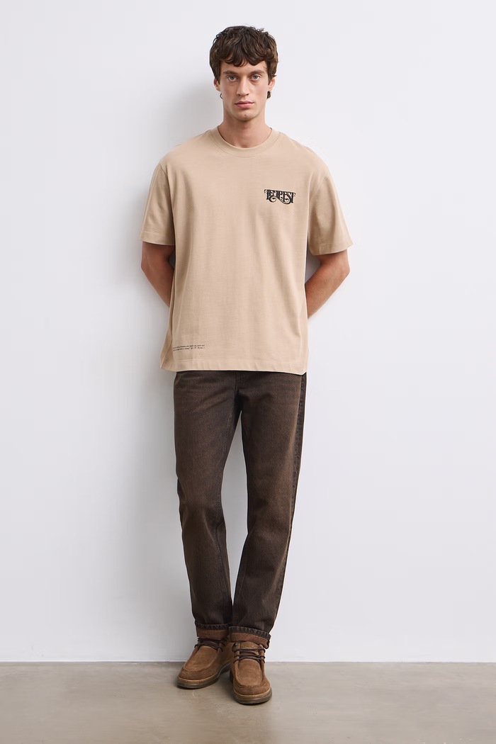 Medicine T-shirt męski bawełniany RW26-TSM605 beżowy RW26