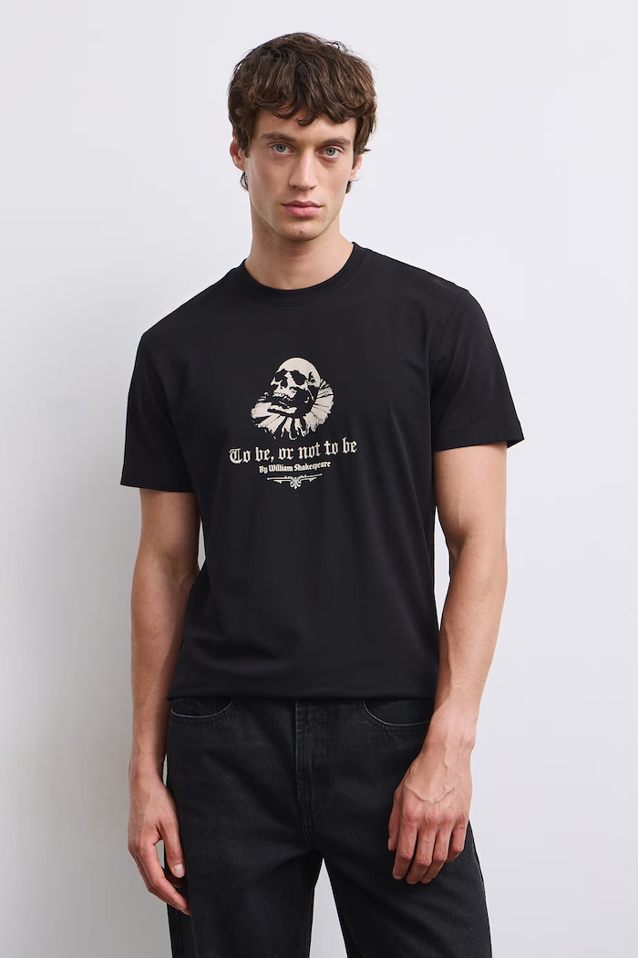 Medicine T-shirt męski bawełniany z elastanem czarny RW26-TSM606