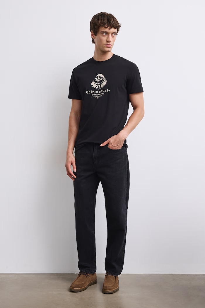 Medicine T-shirt męski bawełniany z elastanem RW26-TSM606 czarny RW26