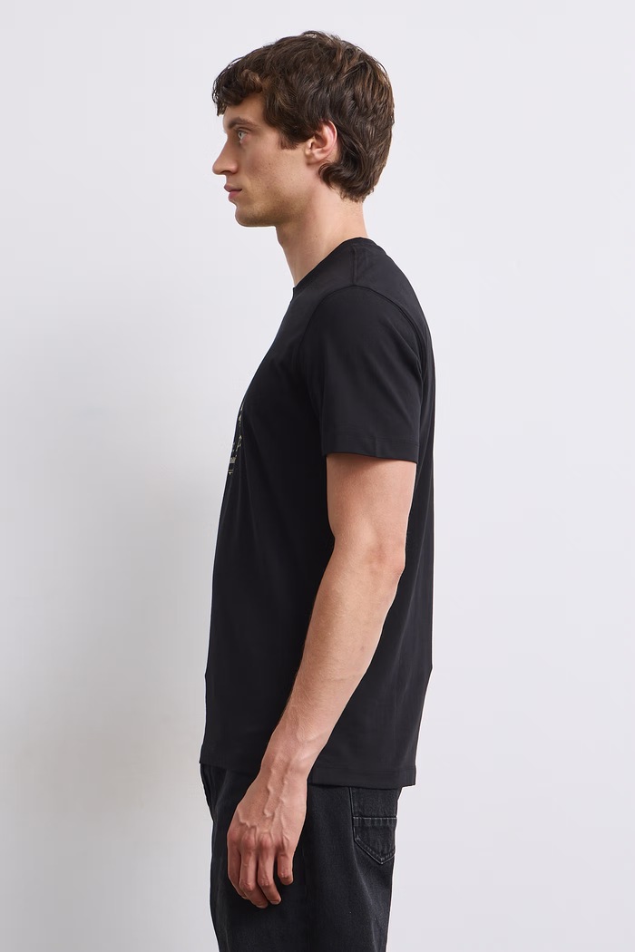 T-shirt męski bawełniany z elastanem Medicine RW26-TSM606 czarny
