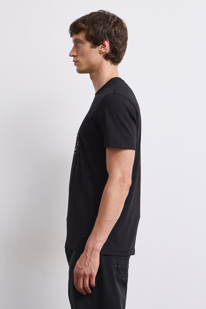 T-shirt męski bawełniany z elastanem Medicine RW26-TSM606 czarny