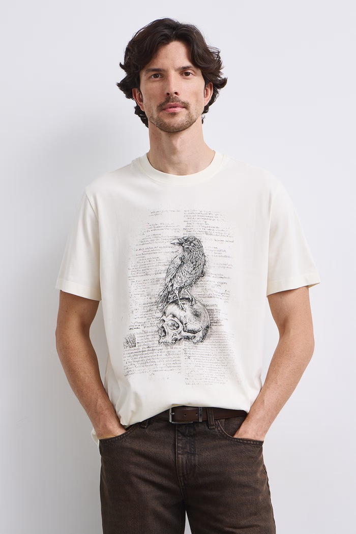 Medicine T-shirt męski bawełniany beżowy RW26-TSM607