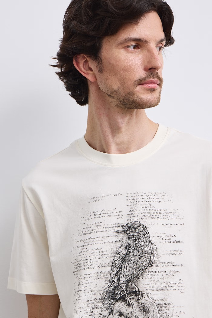 T-shirt męski bawełniany Medicine beżowy RW26-TSM607