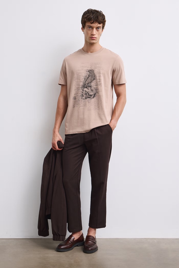 Medicine T-shirt męski bawełniany RW26-TSM607 beżowy RW26