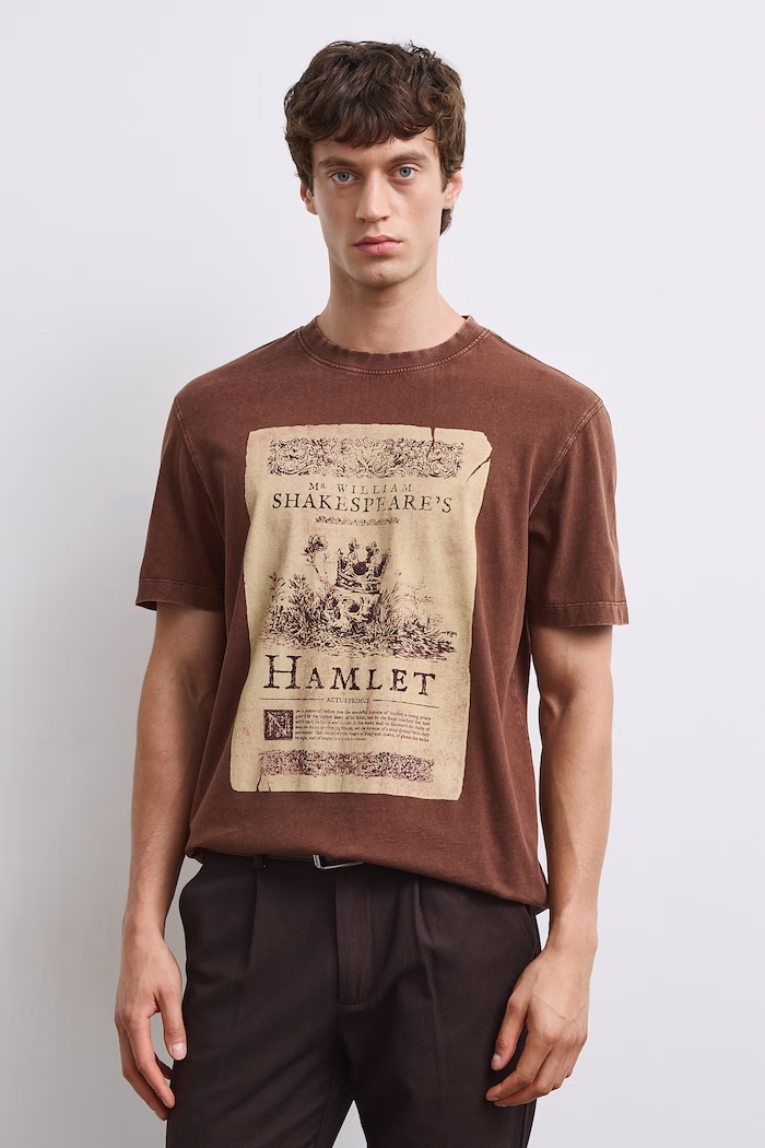 Medicine T-shirt męski bawełniany brązowy RW26-TSM608