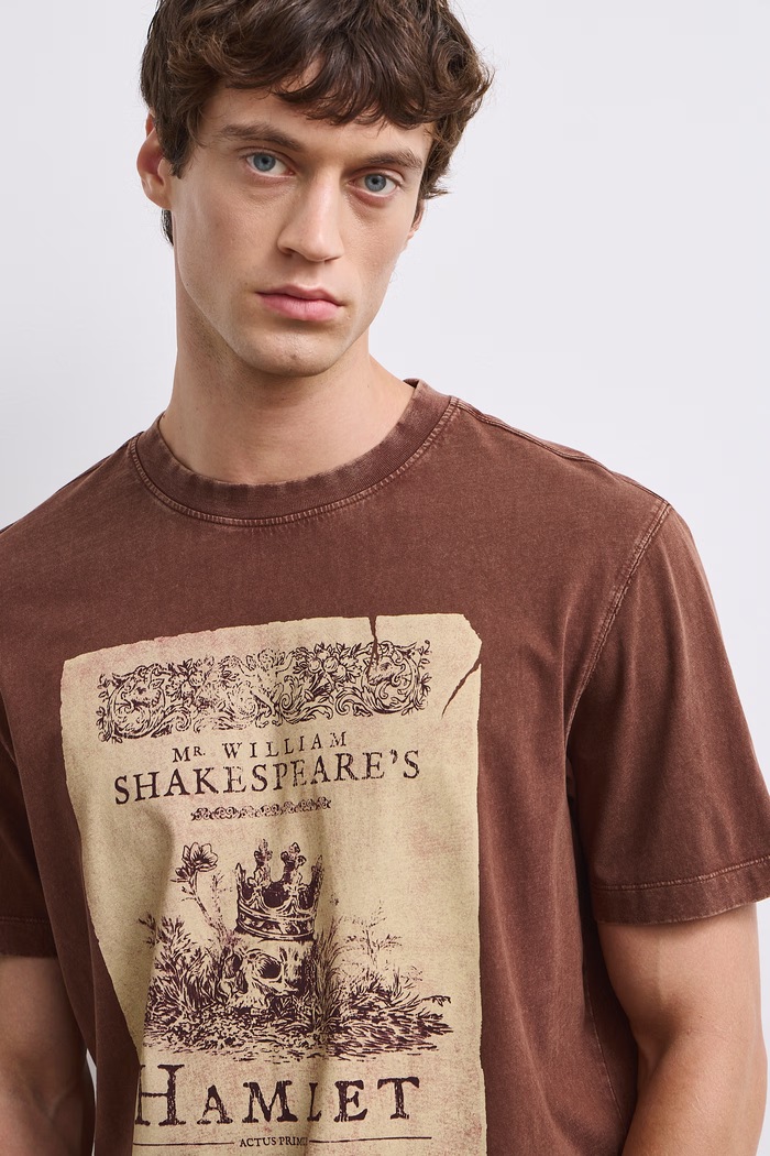 T-shirt męski bawełniany Medicine brązowy RW26-TSM608