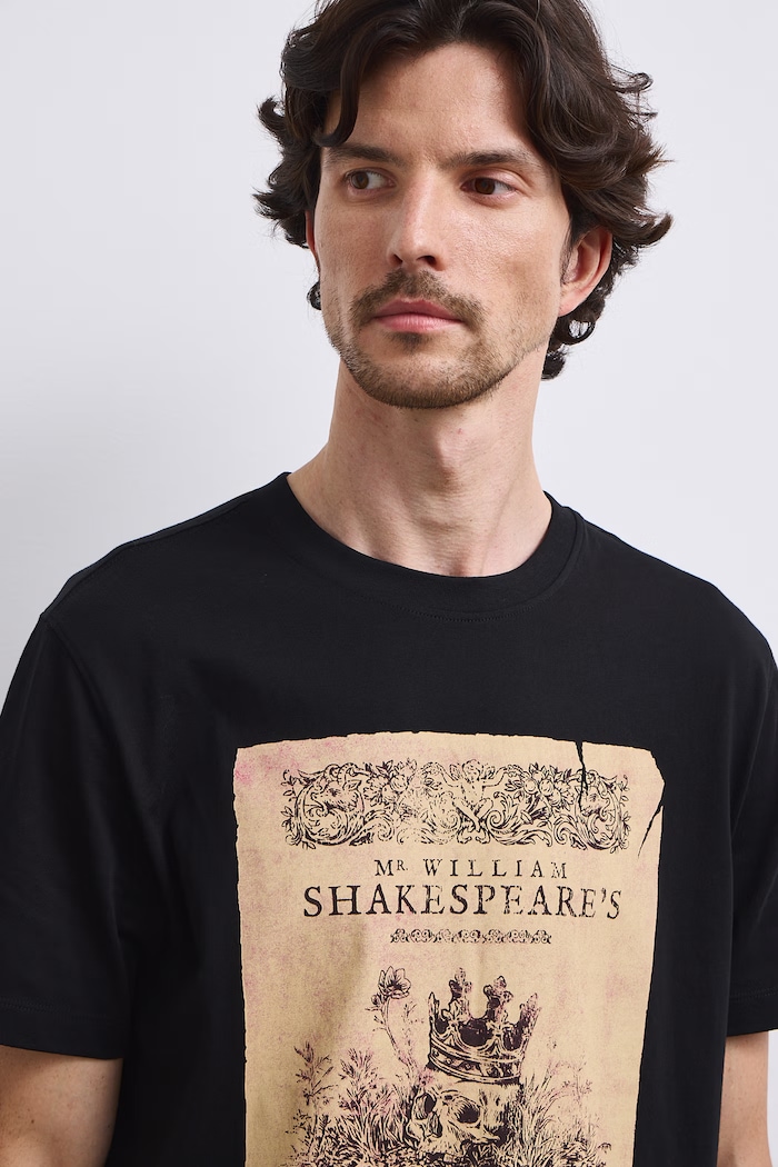 T-shirt męski bawełniany Medicine czarny RW26-TSM608