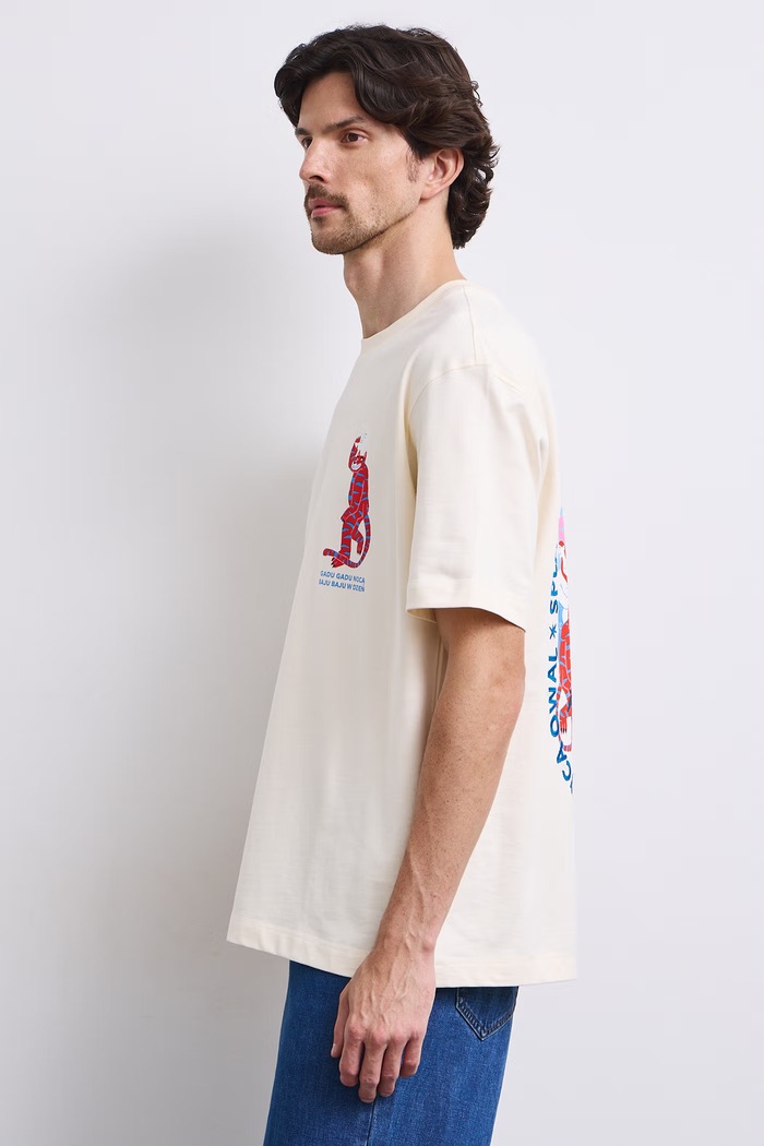 T-shirt męski bawełniany Medicine beżowy RW26-TSM652