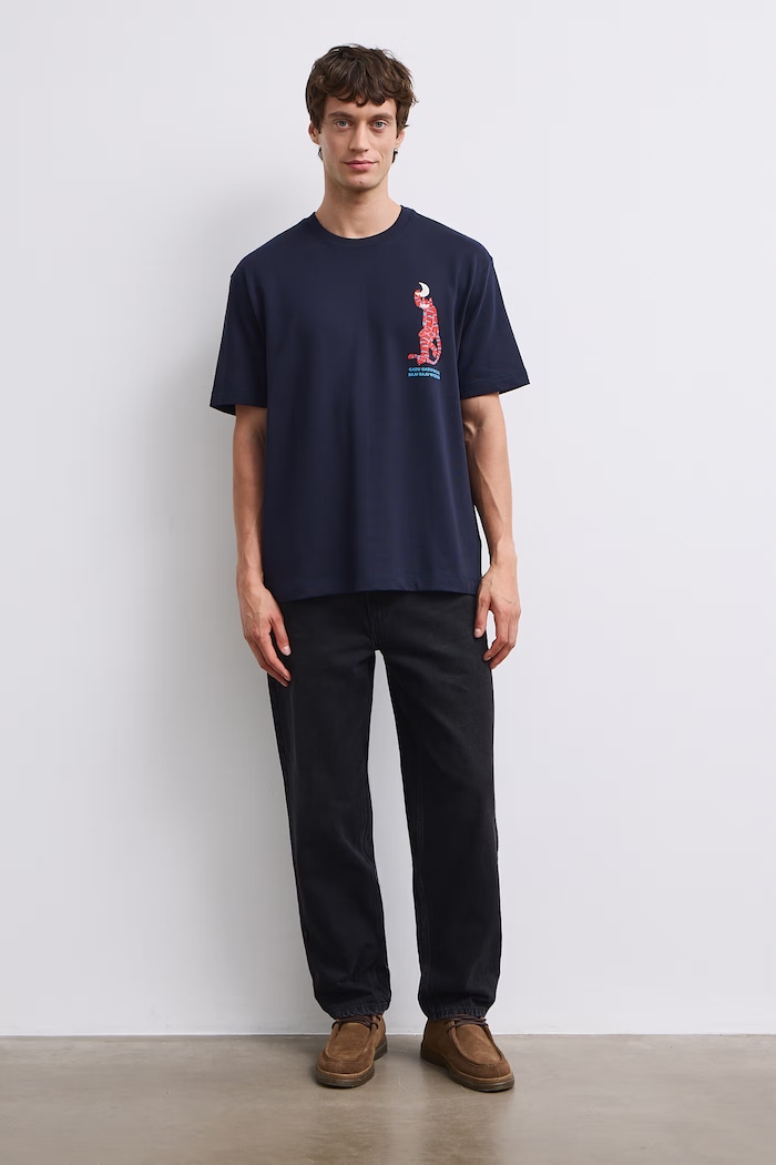 Odzież Medicine T-shirt męski bawełniany RW26-TSM652 granatowy