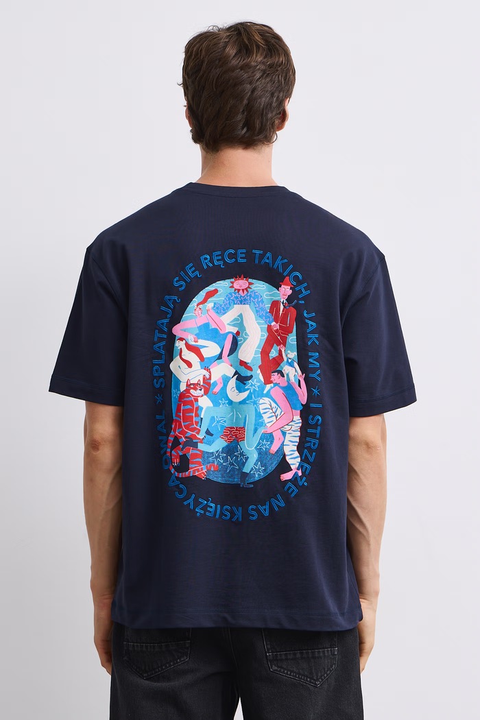 T-shirt męski bawełniany Medicine RW26-TSM652 granatowy