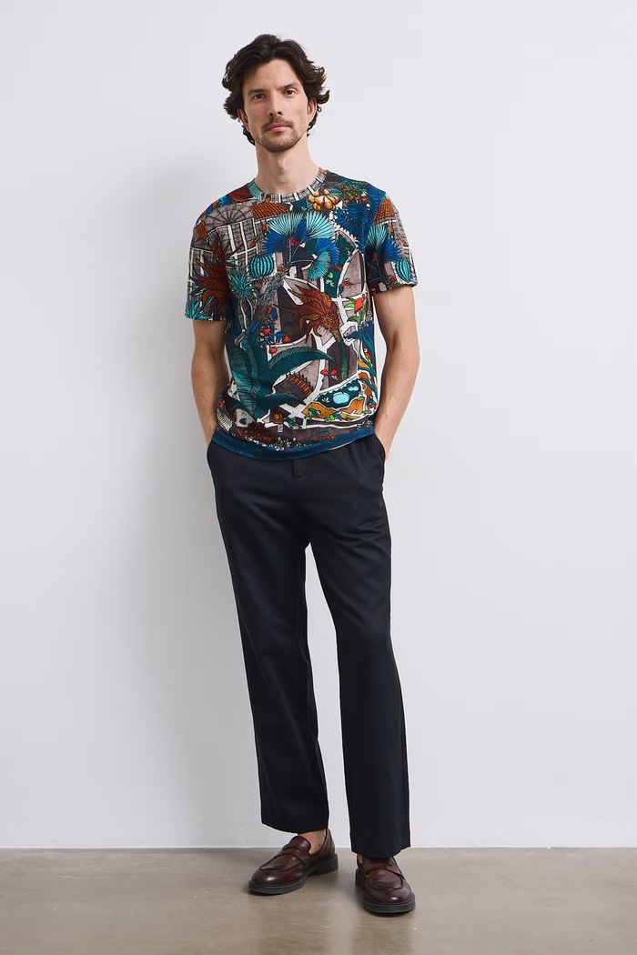 Medicine T-shirt męski bawełniany z elastanem RW26-TSM658 multicolor RW26