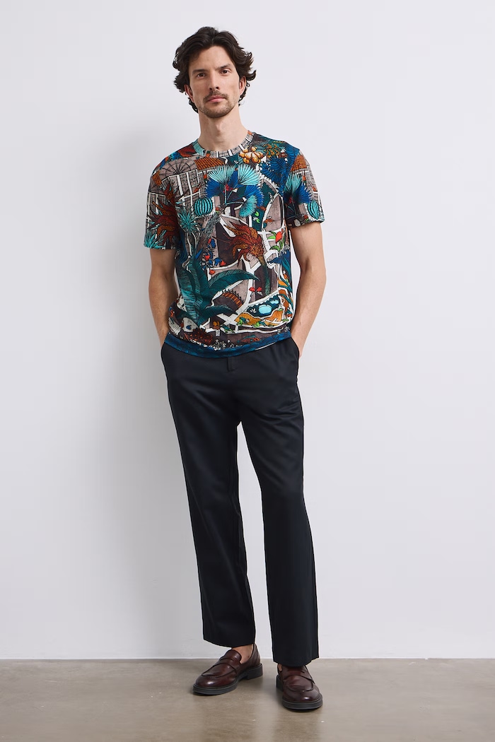 Medicine T-shirt męski bawełniany z elastanem RW26-TSM658 multicolor RW26