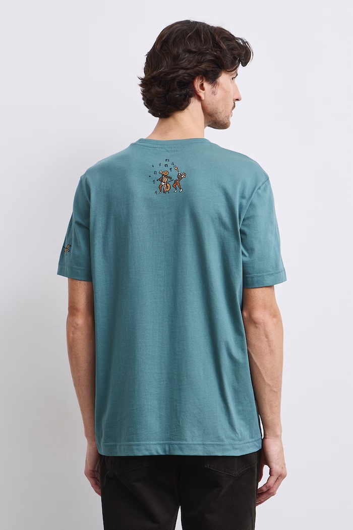 T-shirt męski bawełniany Medicine RW26-TSM659 turkusowy