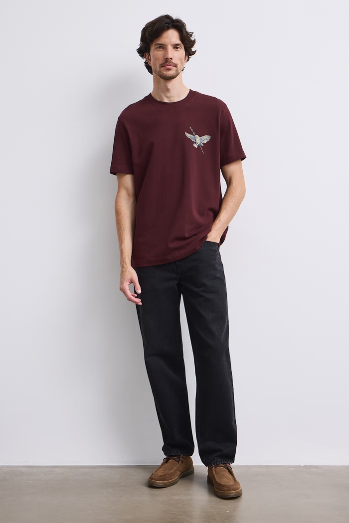Odzież Medicine T-shirt męski bawełniany RW26-TSM670 bordowy