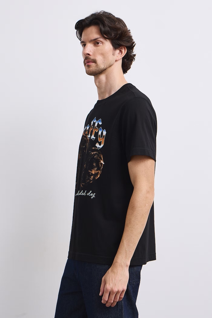T-shirt męski bawełniany Medicine czarny RW26-TSM677