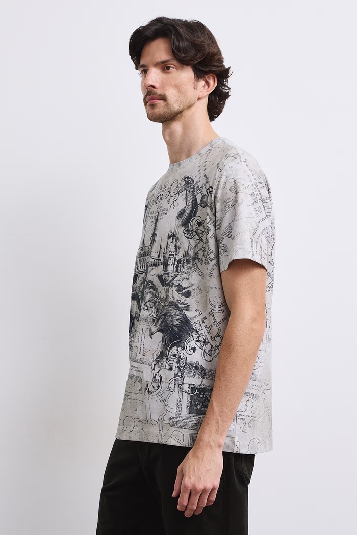 T-shirt męski bawełniany z elastanem Medicine beżowy RW26-TSM680