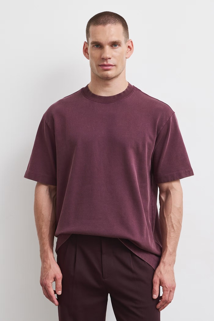 Medicine T-shirt męski bawełniany bordowy RW26-TSM700