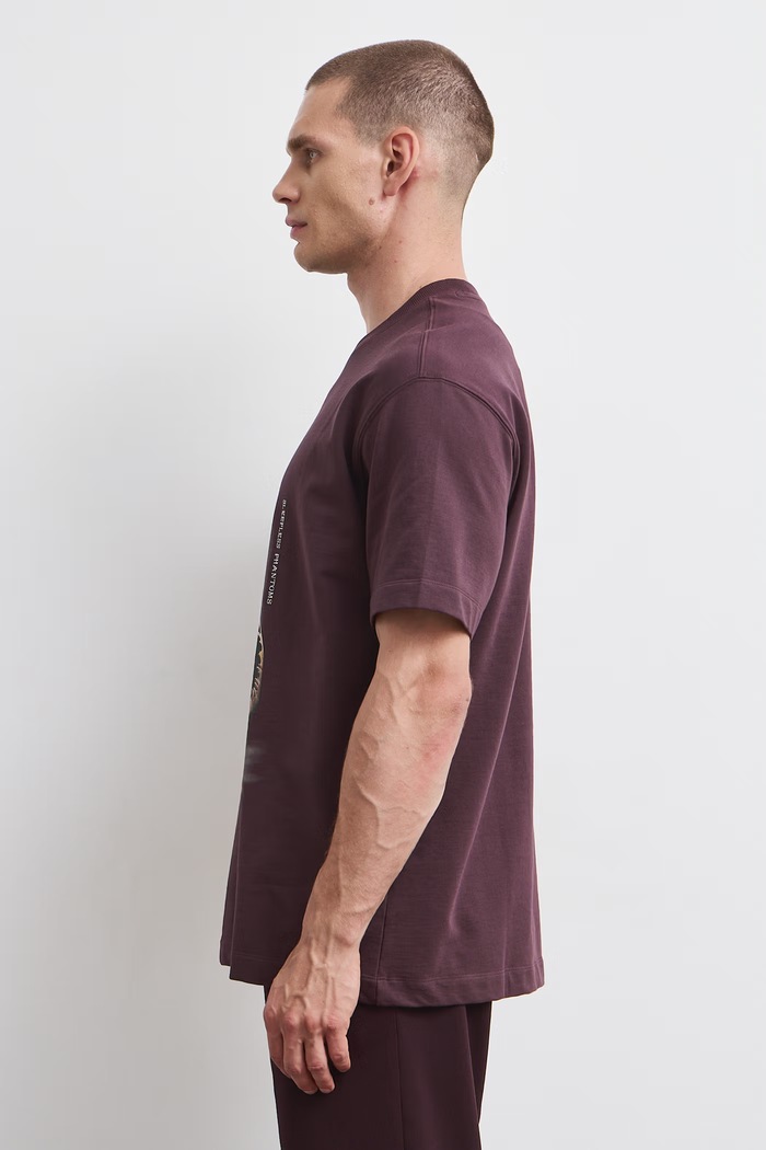 Odzież T-shirt męski bawełniany z kolekcji Wiesław Wałkuski x Medicine RW26-TSM751 bordowy