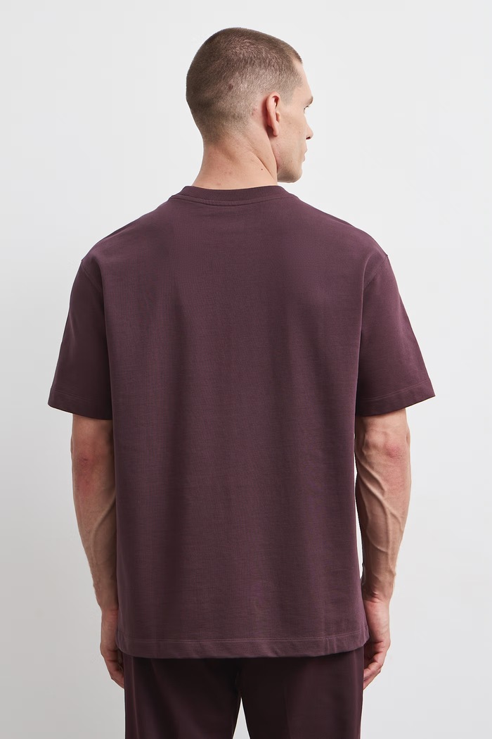 T-shirt męski bawełniany z kolekcji Wiesław Wałkuski x Medicine RW26-TSM751 bordowy