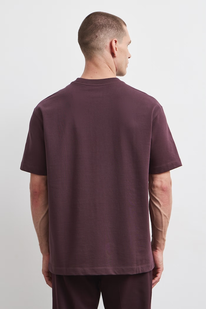 T-shirt męski bawełniany z kolekcji Wiesław Wałkuski x Medicine RW26-TSM751 bordowy