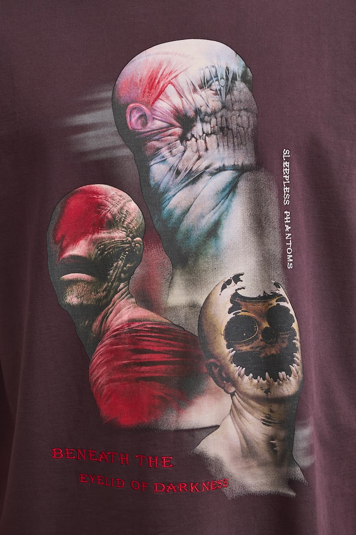 T-shirt męski bawełniany z kolekcji Wiesław Wałkuski x Medicine bordowy RW26-TSM751