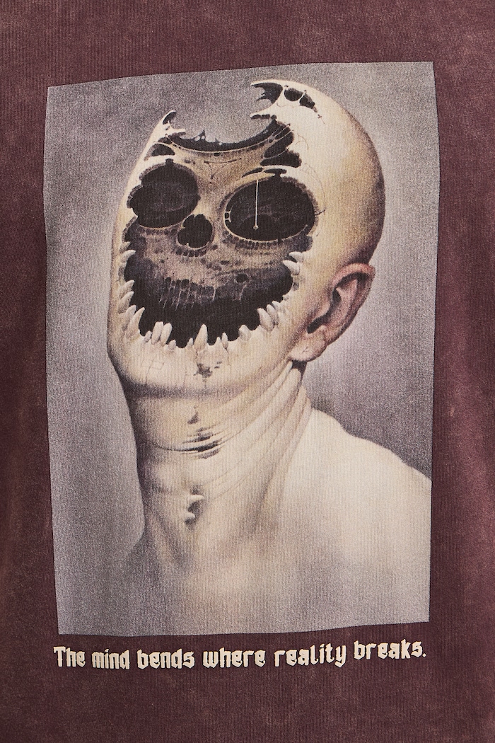 T-shirt męski bawełniany z kolekcji Wiesław Wałkuski x Medicine RW26-TSM752 bordowy