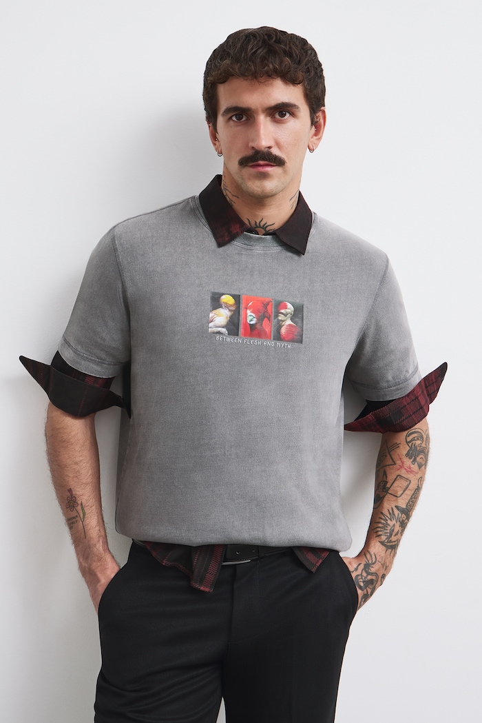 T-shirt męski bawełniany Medicine szary RW26-TSM757