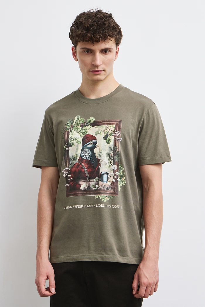 Medicine T-shirt męski bawełniany zielony RW26-TSM804